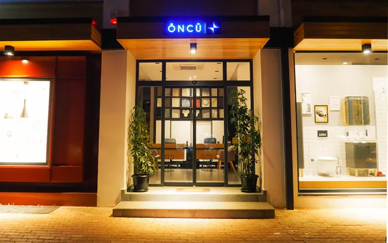 Showroom entrance in Kaş